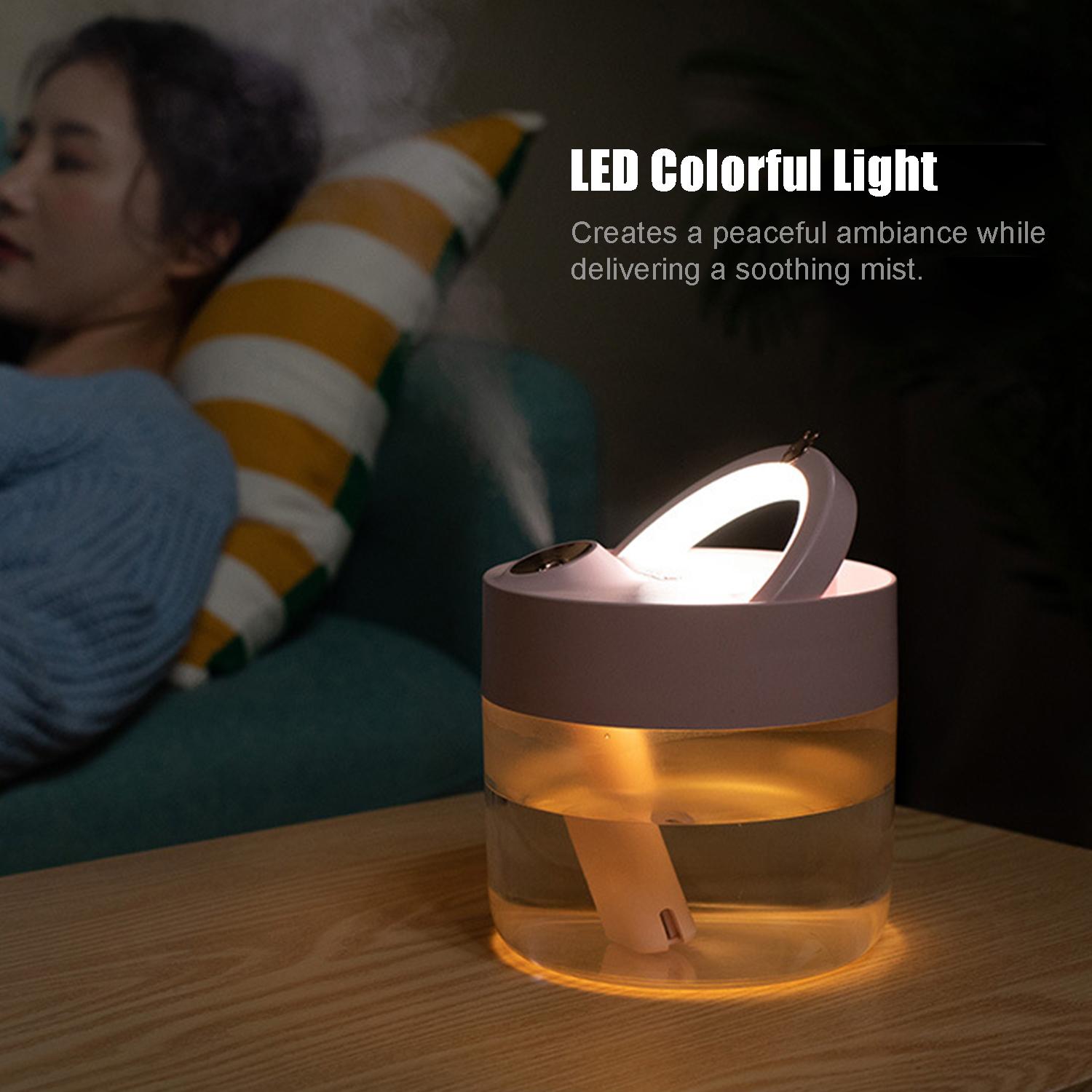 Máy khuếch tán tạo ẩm phun sương 1000mL với đèn LED nhiều màu sắc