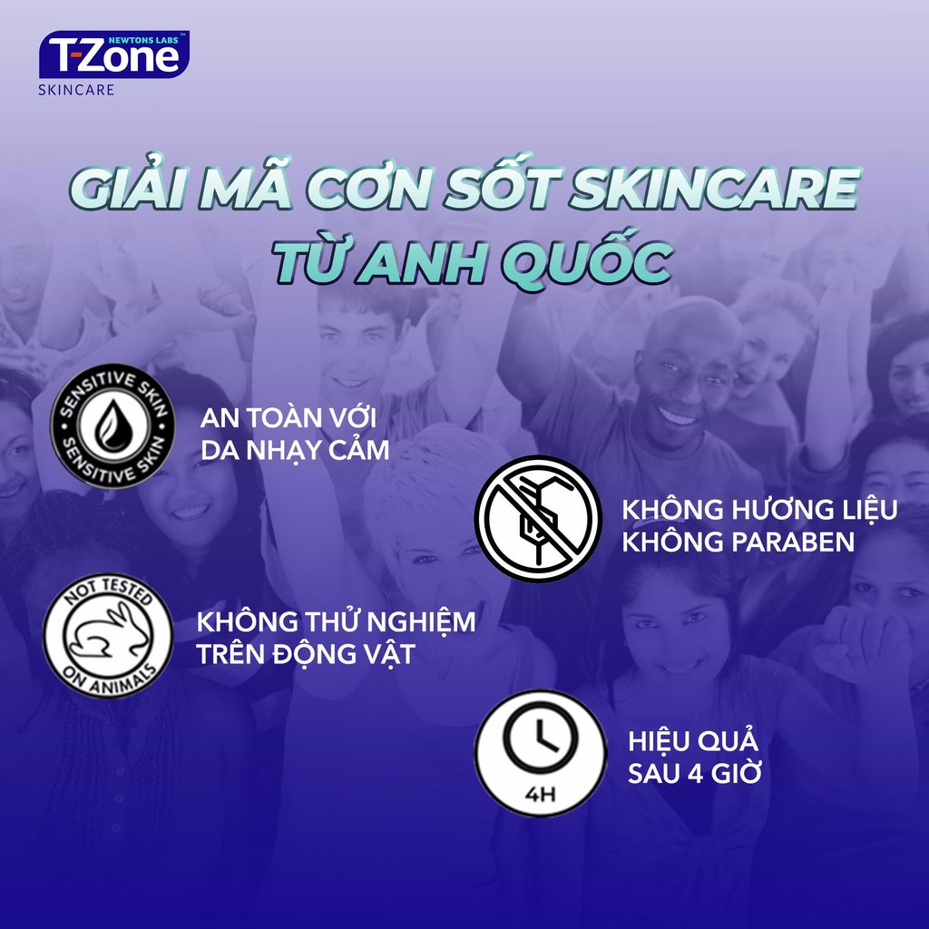 Nước Hoa Hồng T-ZONE Antibacterial Cleanser Làm Sạch Tinh Chất Tràm Trà 200ml