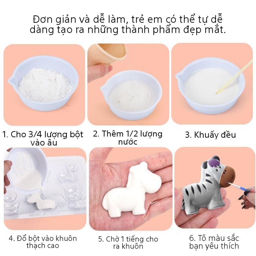 DIY đổ tượng thạch cao - tô tượng Bộ đồ chơi đúc tượng và tô màu nhiều Kiểu