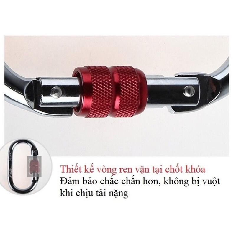 Móc treo khóa chữ D đa năng Sportslink carabiner dùng treo võng yoga - đi leo núi