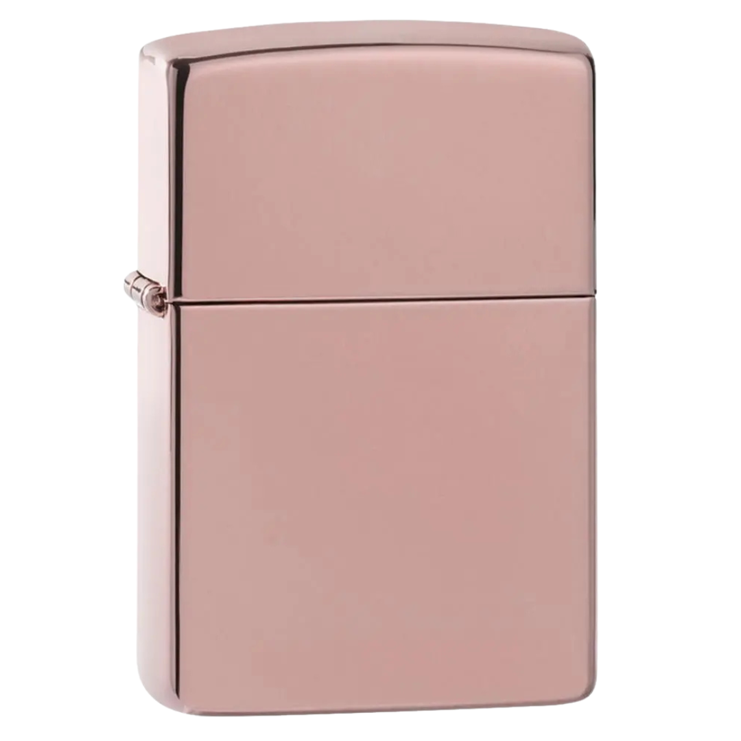 Bật Lửa Zippo Mỹ High Polish Rose Gold – Vỏ Dày Mạ Vàng Hồng Cao Cấp, Chống Gió, Bảo Hành Trọn Đời
