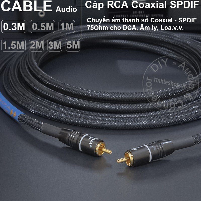 Cáp âm thanh số 75 Ohm DIY Canare Nhật Bản - Coaxial Cable 75 Ohm