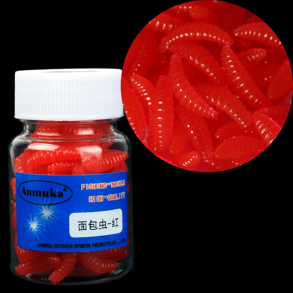 1 Box Worm Artificial Soft Red