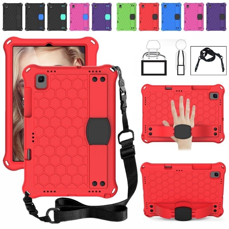 Ốp lưng EVA kèm dây đeo vai đeo tay phong cách tổ ong cho Samsung Galaxy Tab A7 10.4 2020 SM-T505 T500 T507