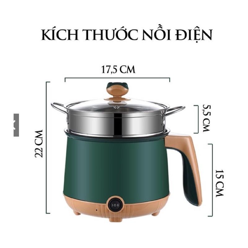 Nồi Điện Mini 2 Tầng Đa Năng Tặng Kèm Khay Hấp size 28cm