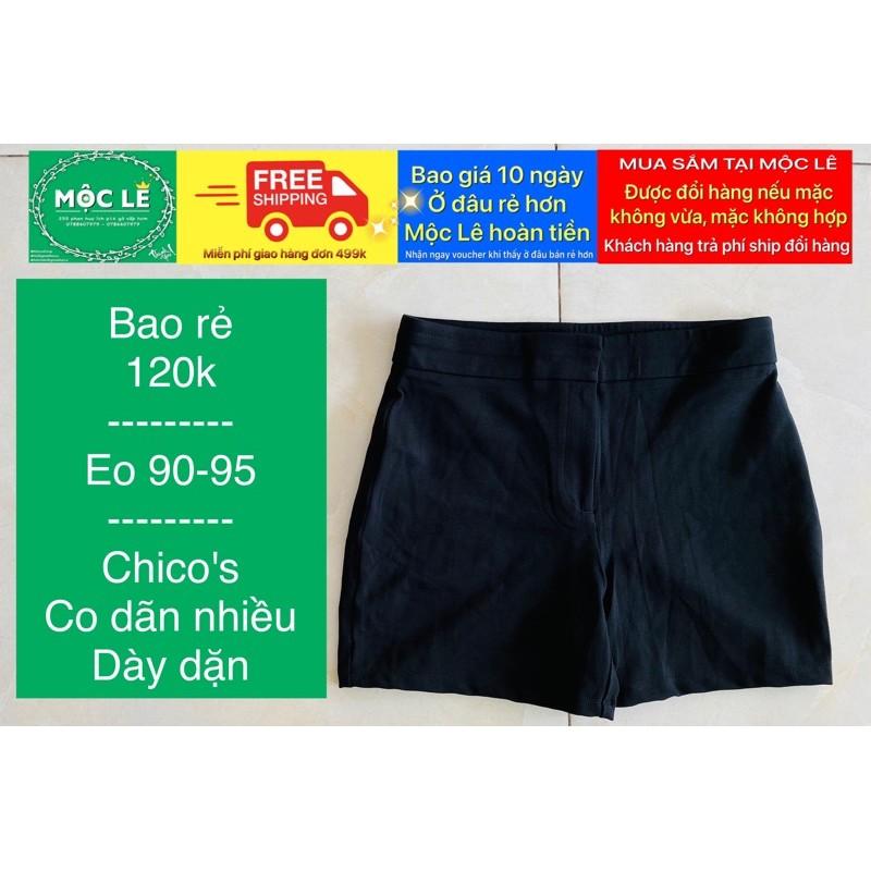 70-80kg Quần sọt đen chico thun dày dặn co dãn nhiều