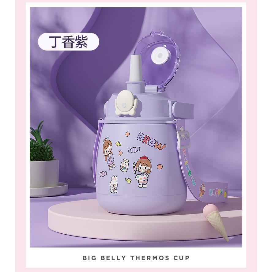 Bình nước bình giữ nhiệt 1l, bình nước cute, bình giữ nhiệt inox 304 không ri an toàn