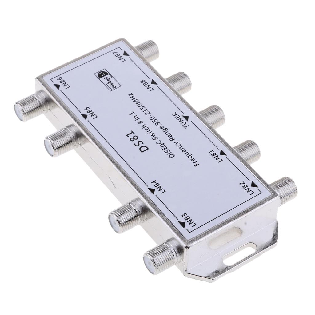 Satellite Switch Max 8 Output Multi Video Path Multi Switch DS81 Silver