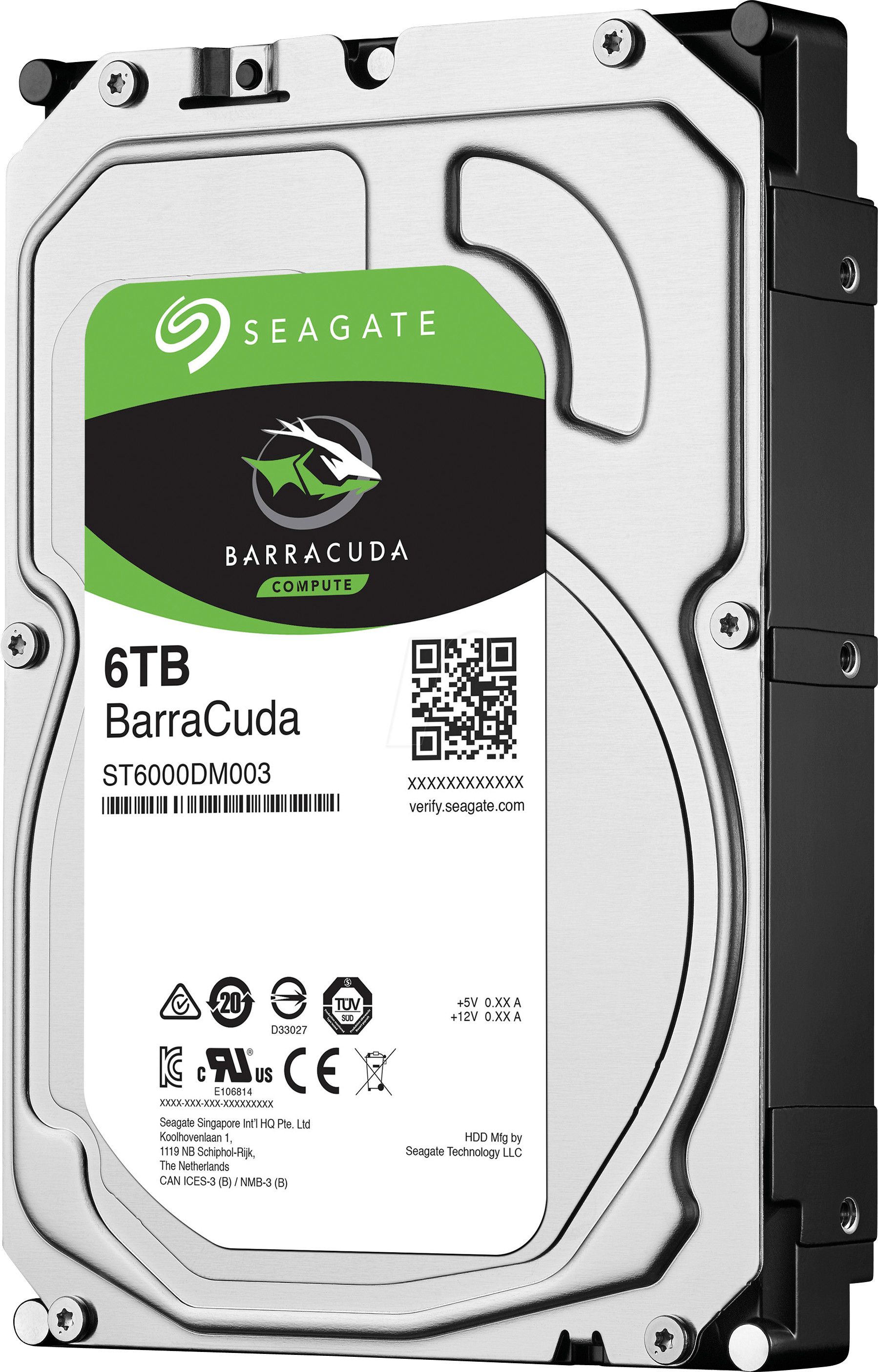 Ổ Cứng HDD Desktop Storage Seagate BarraCuda 6TB/256MB/3.5  - ST6000DM003 - Hàng Chính Hãng