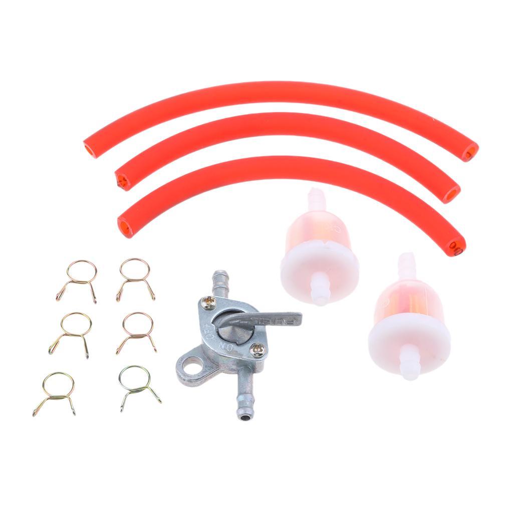 Motorcycle Dirt ATV Fuel Filter Hose Tube Tank Switch Petcock