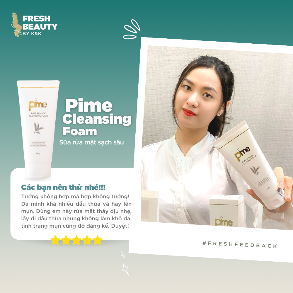 Sữa Rửa Mặt dịu nhẹ 2 in 1 Pime Cleansing Foam sạch cực sâu, tạo bọt mịn 150g