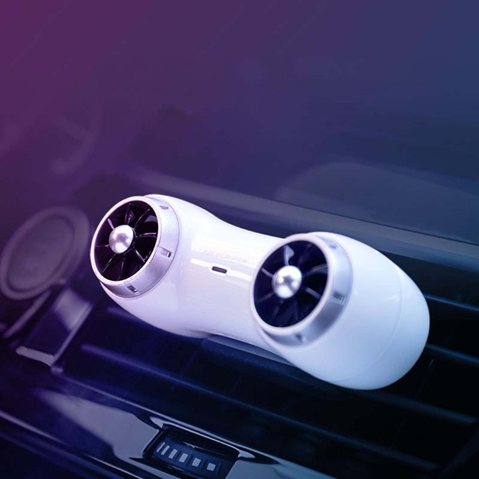 Premium Car Air Purifier Smoke Pet Smell Odor Negative Ion  White