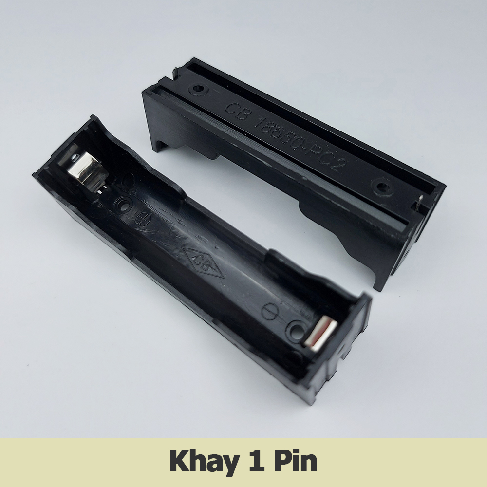 Khay pin 18650 1 2 3 4 cell  Đế giữ pin có chân hàn Mạ Kẽm