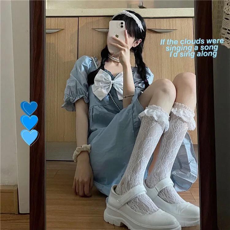 Đầm tiểu thư phối nơ dễ thương