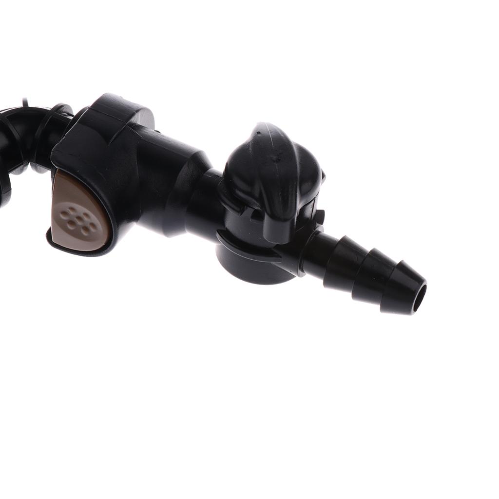 2xWater Bag Hydration Pack Bite Valve Nozzle Bladder Black 7.5x7cm 90 Degree