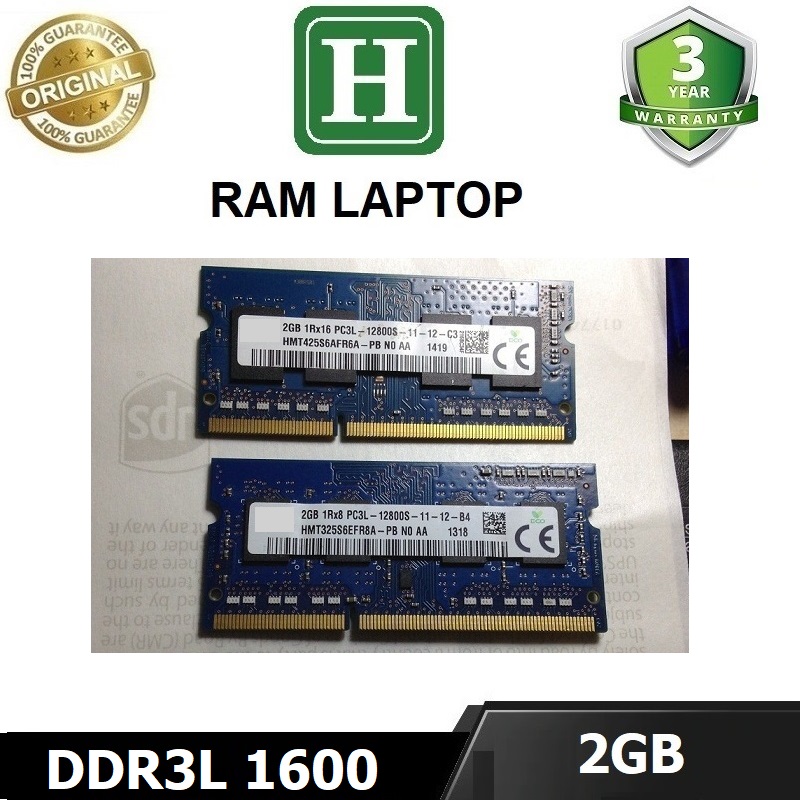 Ram Laptop 2GB DDR3L bus 1600  dùng cho laptop