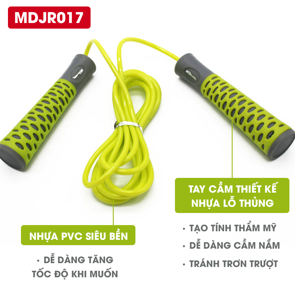 Dây nhảy thể dục siêu nhẹ, siêu bên, tùy chỉnh độ dài linh hoạt chính hãng Goodfit GF90XJR