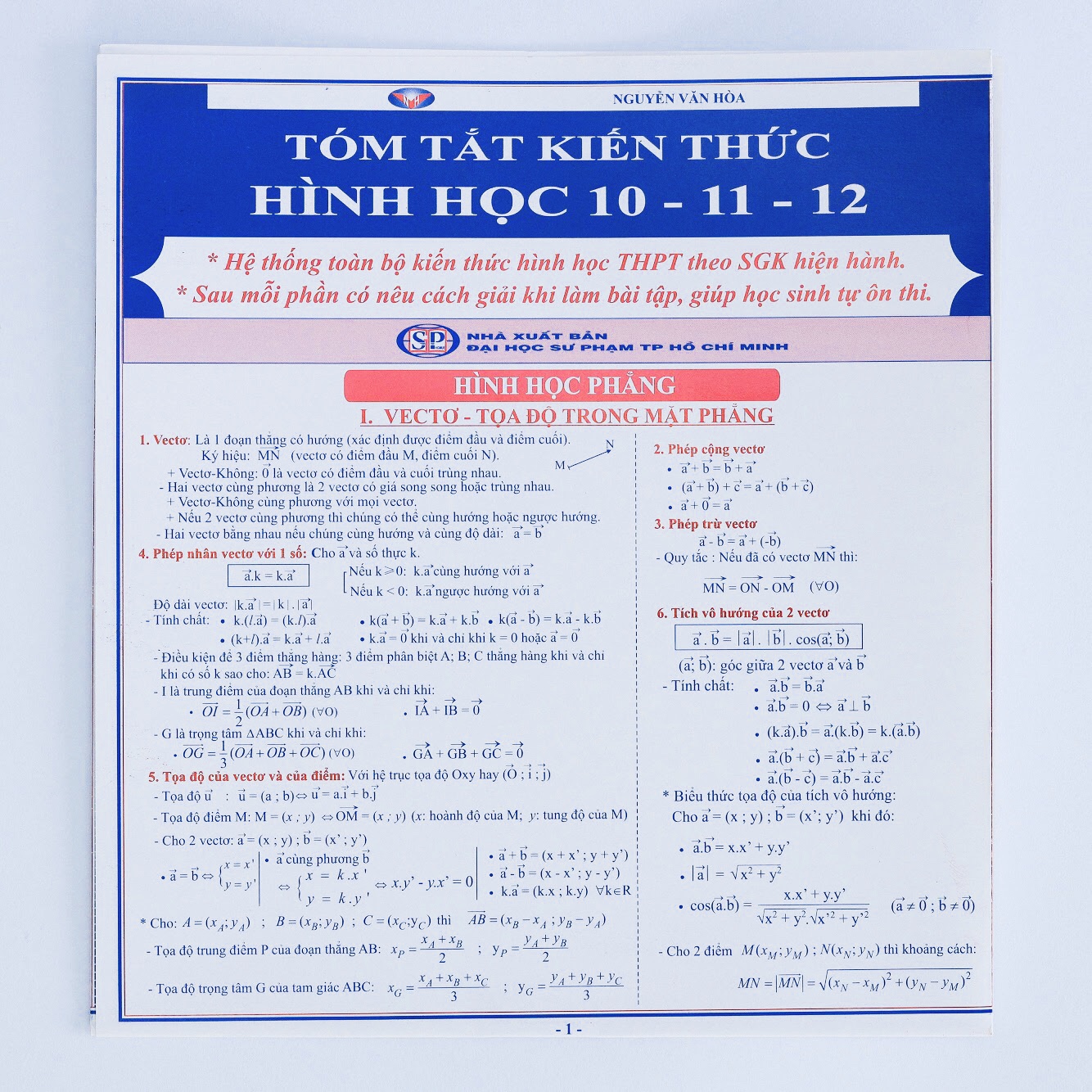 Hệ thống kiến thức môn Toán phổ thông (combo-3 tựa)