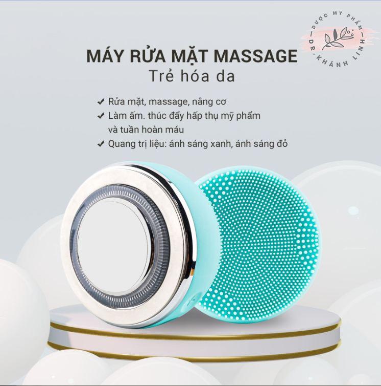 Máy rửa mặt massage 4 chế độ nâng cơ, làm sạch, giảm mụn, phục hồi tổn thương