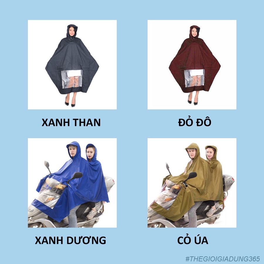 Áo mưa Vải Dù phủ bóng kính- Hàng VN chất lượng cao