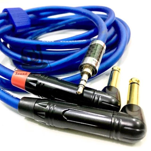 Dây Jack 3.5mm ra 2 Jack 6.3mm dây phát nhạc