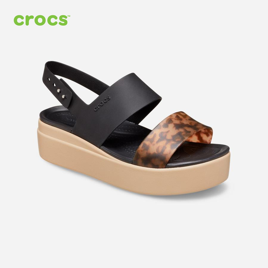 Giày sandal nữ Crocs Brooklyn Low Wedge W Tort - 207864-0C4