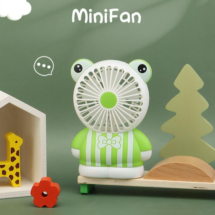 Quạt mini fan để bàn cầm tay sạc pin có đèn siêu mát SQ2172