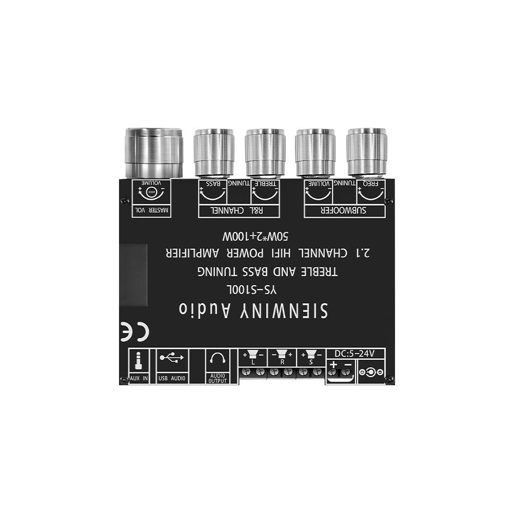 Portable BT Power Amplifier Module Multifunctional 2.1 Channel Power Amp Board Stereo Subwoofer Amplifier Board