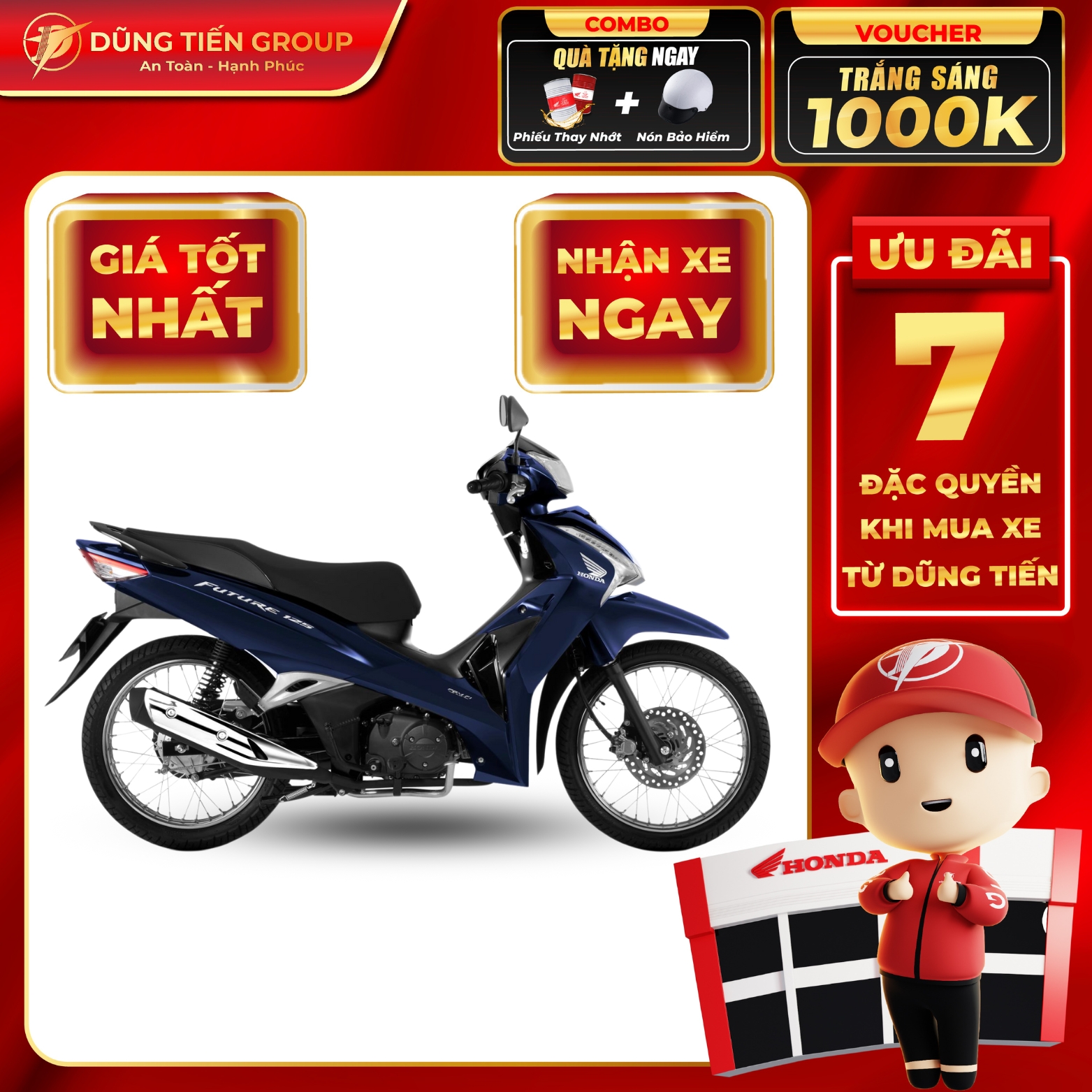 Xe Máy Honda Future 125 2024 FI Phiên Bản Tiêu Chuẩn