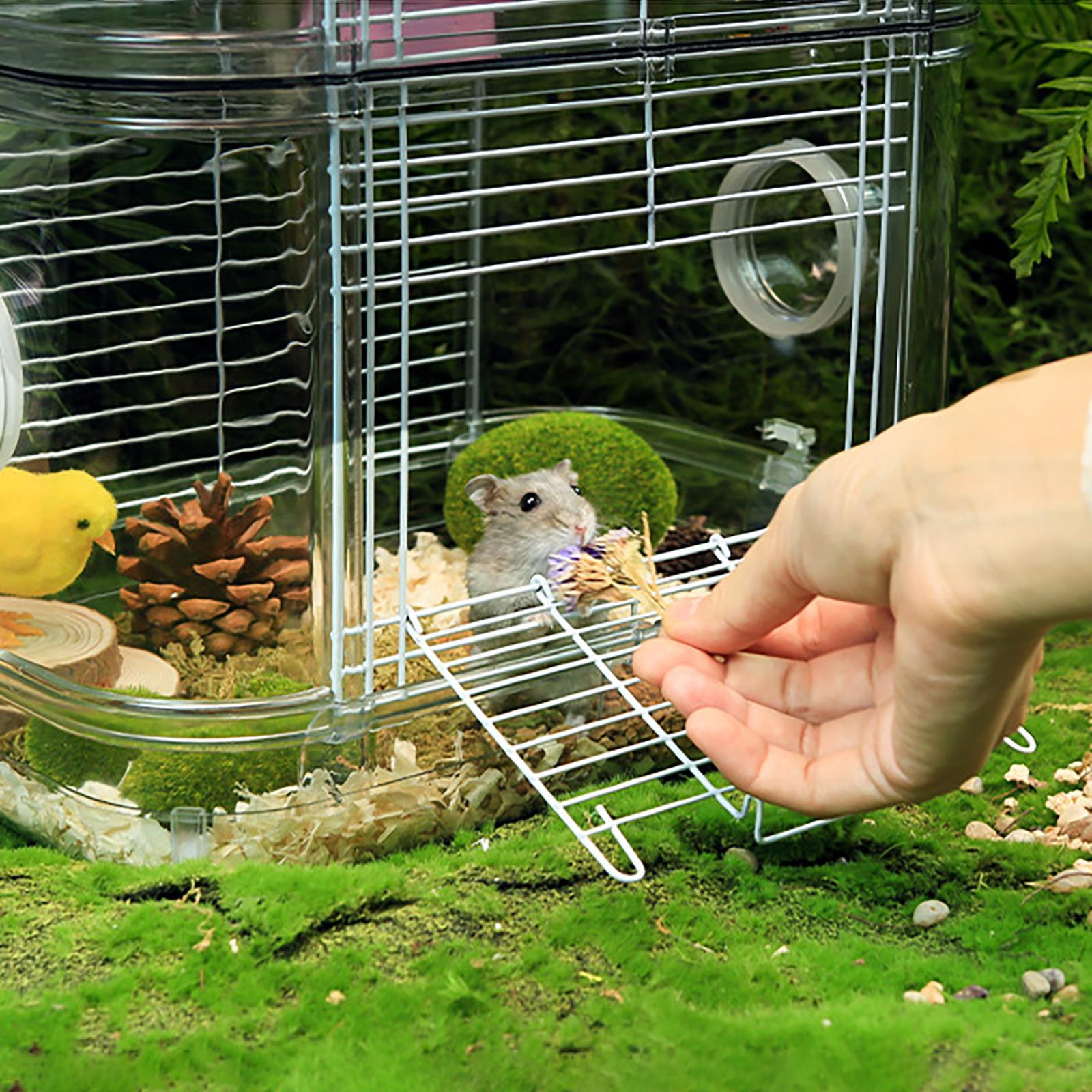 Portable Hamster Cage Habitat Rats Mice Guinea Pig Mouse Gerbil House Bed