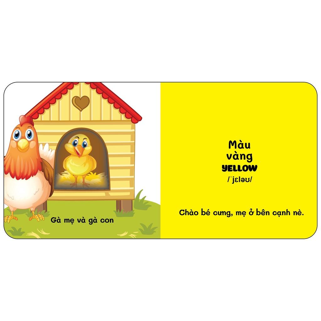 Sách - Đố Bé Ở Sau Là Gì - Song Ngữ Anh Việt - Màu Sắc - colours