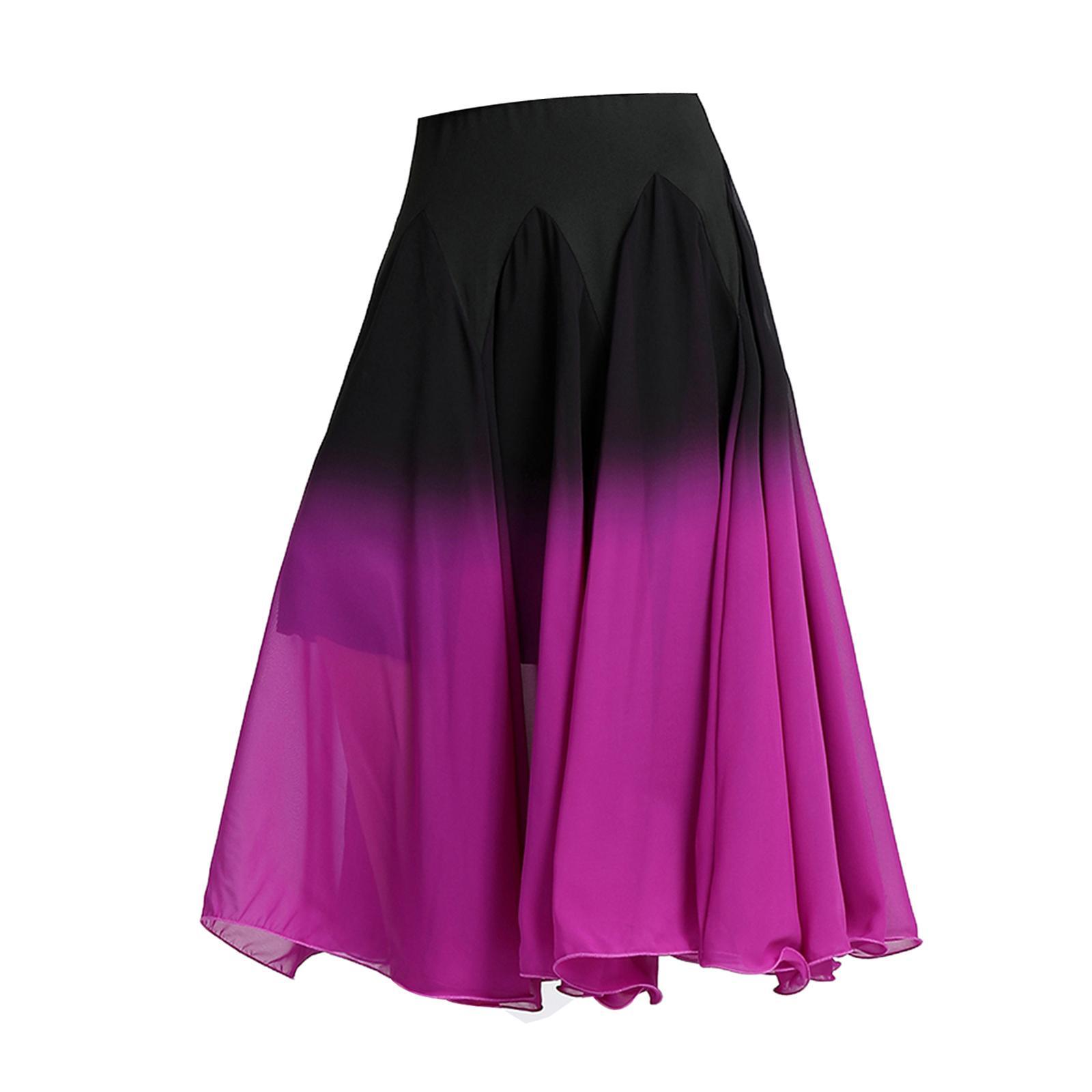 Women's Ballroom Dance Skirt, Long Swing Skirt Performance Cosplay Latin L