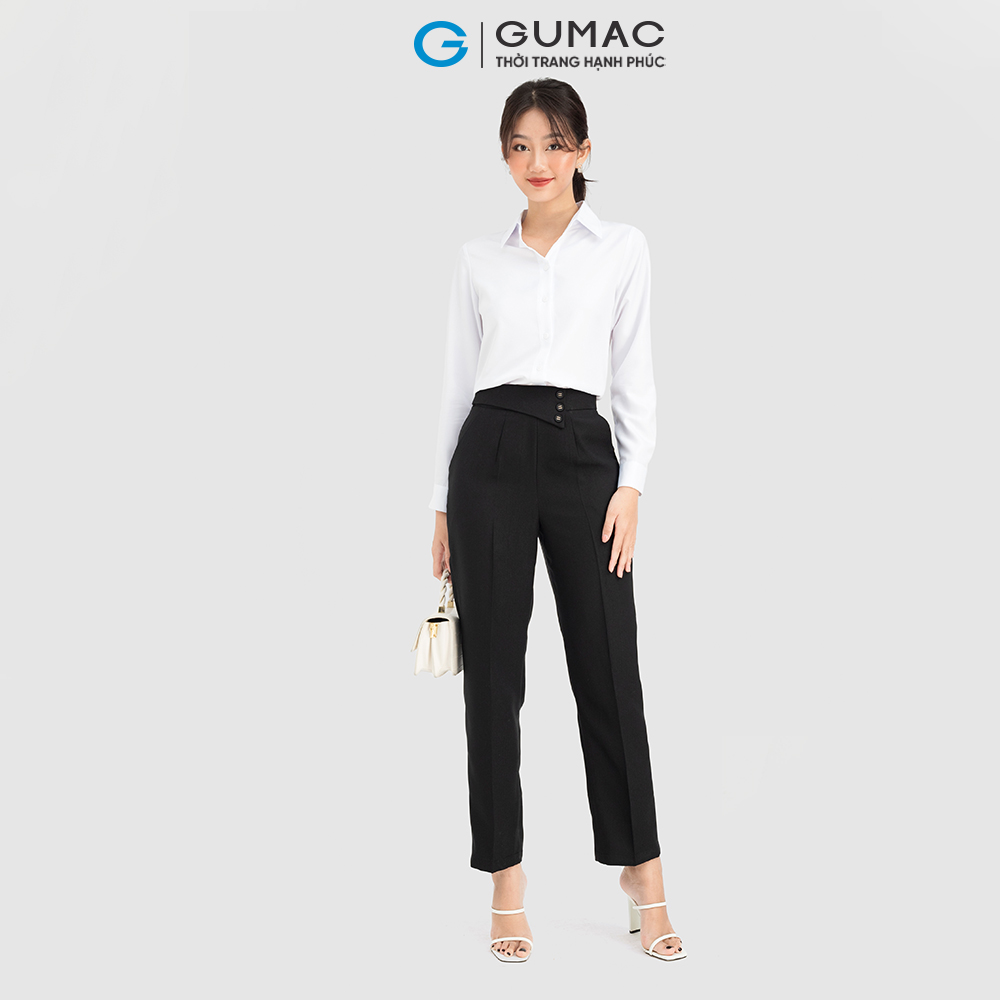 Quần tây nữ GUMAC QC08111 ống đứng lưng kiểu