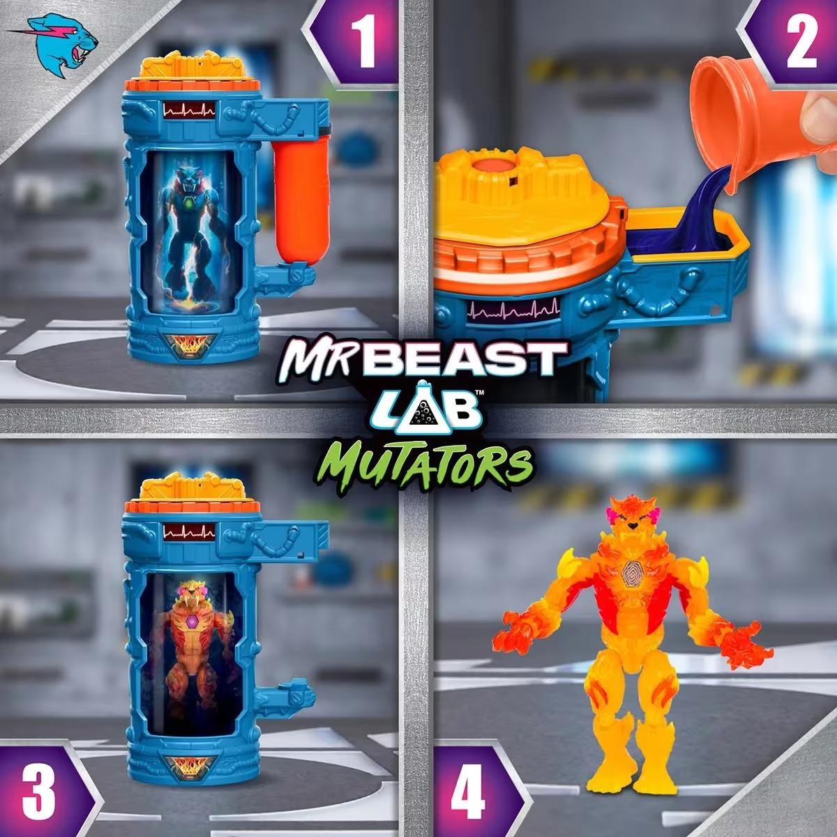 Đồ Chơi Buồng Đột Biến - Quái Thú Báo Lửa - MrBeast Lab 25009