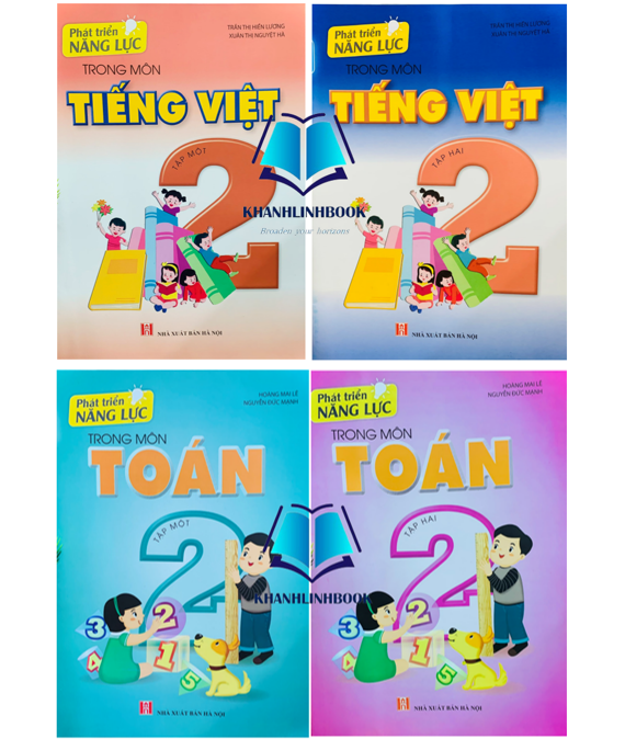 Sách - Combo 4 Cuốn Phát Triển Năng Lực Trong Môn Toán Tiếng Việt Lớp 2