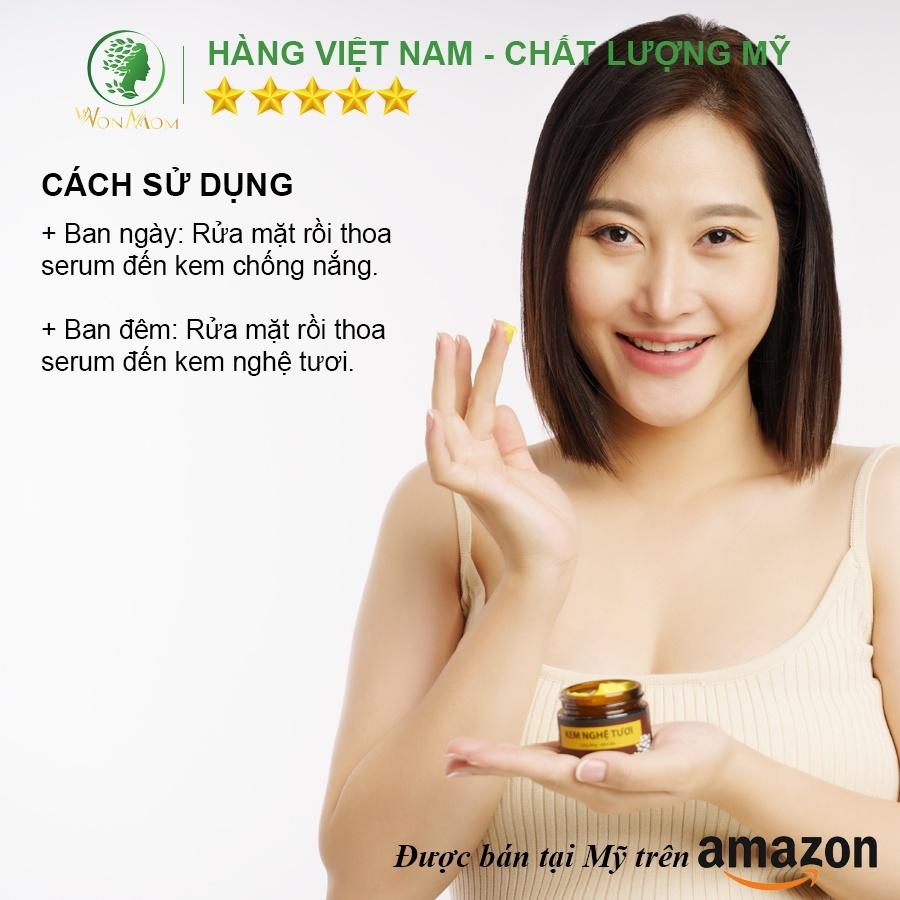 Bộ trắng da, sạch mụn và nám chuyên sâu Wonmom ( 1 Sữa rửa mặt + 1 Kem nghệ tươi + 1 Serum mụn )