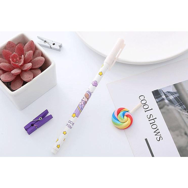Bộ 6 Bút Gel Mực Đen Hình Phi Hành Gia H195