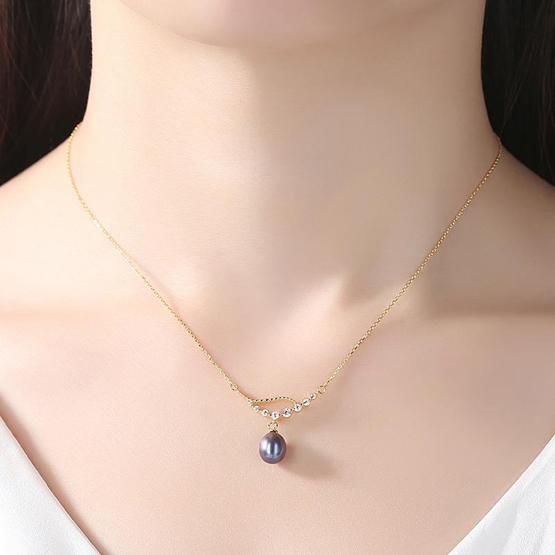 Dây Chuyền Ngọc Trai Cao Cấp DB2339 Cỡ Hạt 7x8 Bảo Ngọc Jewelry