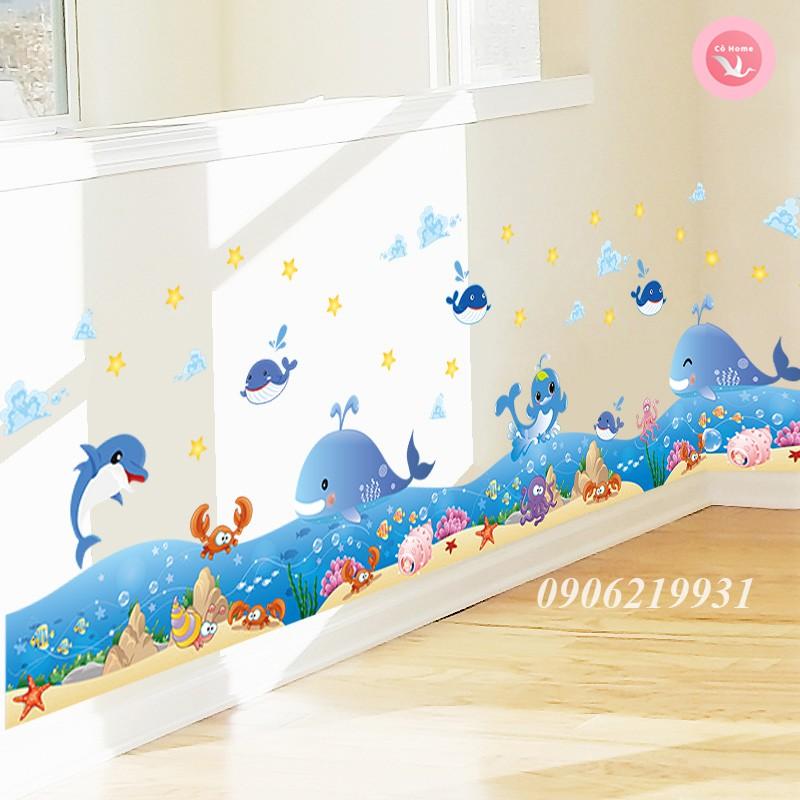 Tranh Dán Tường Cho Bé - Decal Dán Tường Cho Bé - Tranh Dán Cá TE54