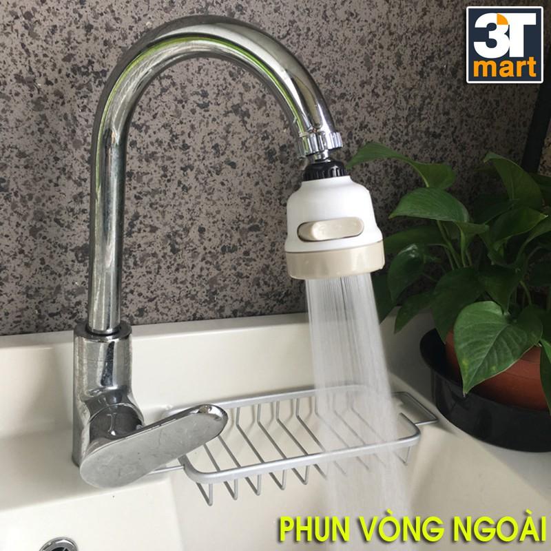 Bộ 2 đầu vòi rửa bát chén tăng áp điều hướng xoay 360 độ với 3 chế độ nước C'mon DV-03 (trắng