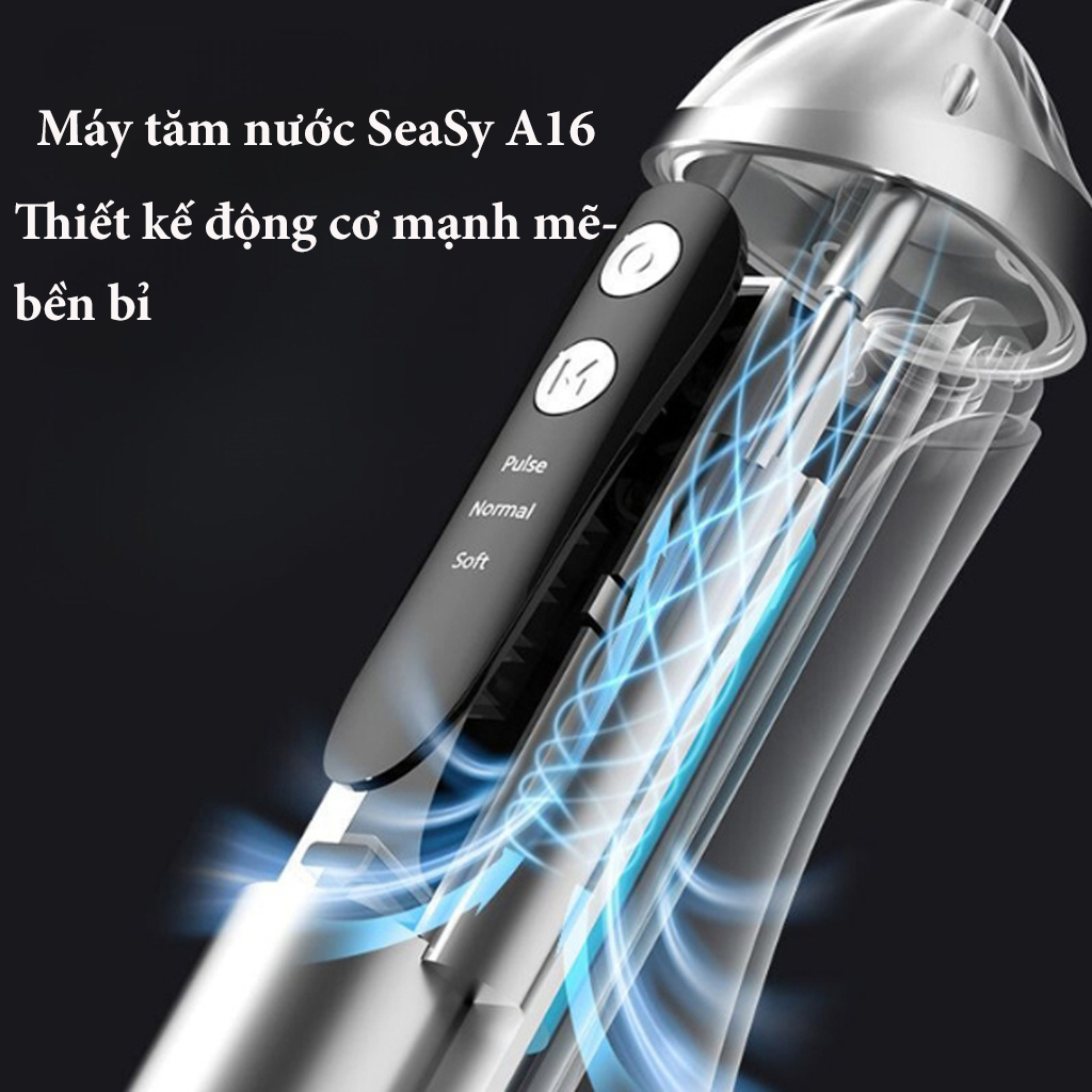 Máy tăm nước SeaSy A16 chăm sóc răng miệng toàn diện, hiệu quả ngay tại nhà với thiết kế trẻ trung - Hàng Chính Hãng
