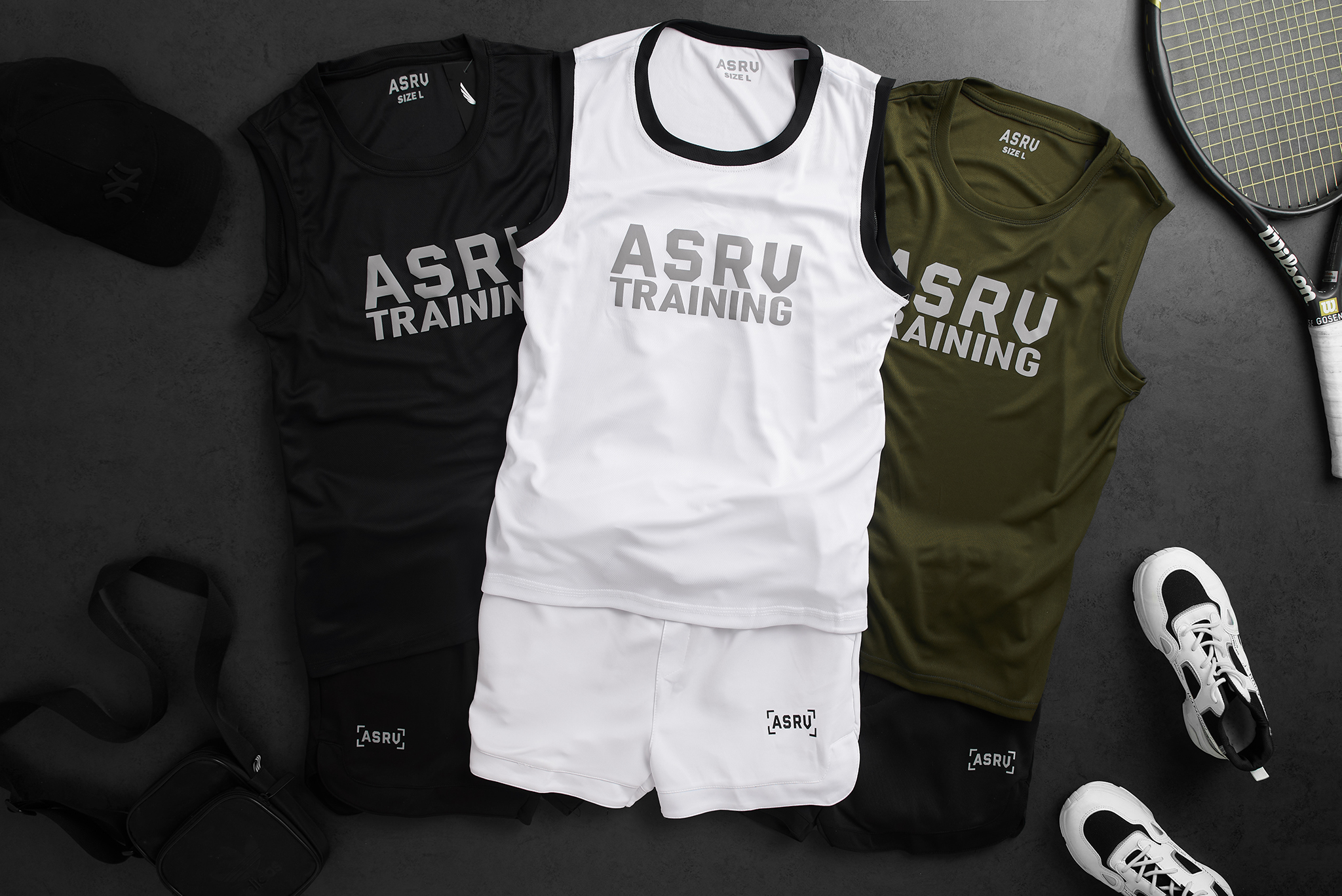Bộ Đồ Tập Gym Nam ASRV Training Chất Train Lite Thông Hơi Thấm Hút Mồ Hôi Thoáng Mát