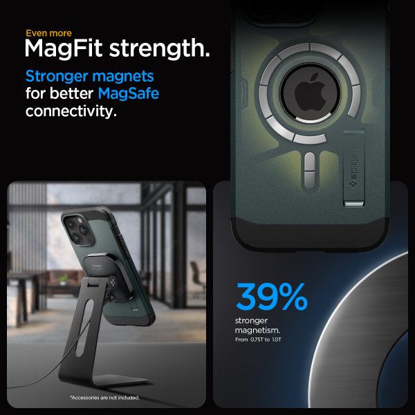 Ốp lưng dành cho iPhone 15 Pro Max Spigen Tough Armor MagFit - Hàng Chính Hãng