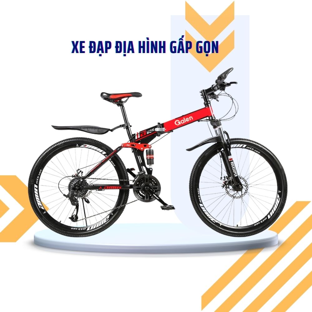 Xe Đạp Thể Thao Địa Hình Gấp Gọn Ngoài Trời Khung Nhôm 27 Tốc Độ Vành 26 Inch