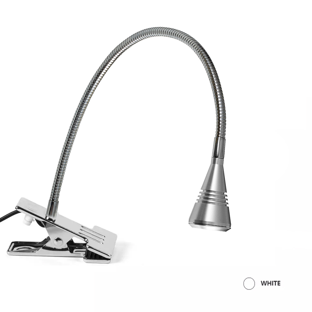 Đèn Led đọc sách đầu giường 3W, Anh sáng chiếu rọi điểm, Kẹp Kim loại đa năng tích hợp Đèn Học và làm việc, Đèn soi tranh trang trí phòng khách