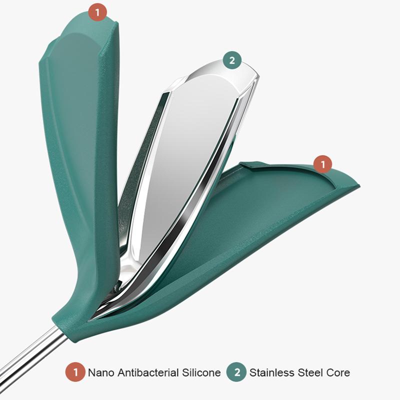 Bắc Âu Thìa Silicone Bộ Nấu Ăn Tiện Dụng Bộ Chịu Nhiệt An Toàn Không Chứa BPA Trứng Bánh Nồi Chảo Không Dính Nhà Bếp tiện Ích Bộ