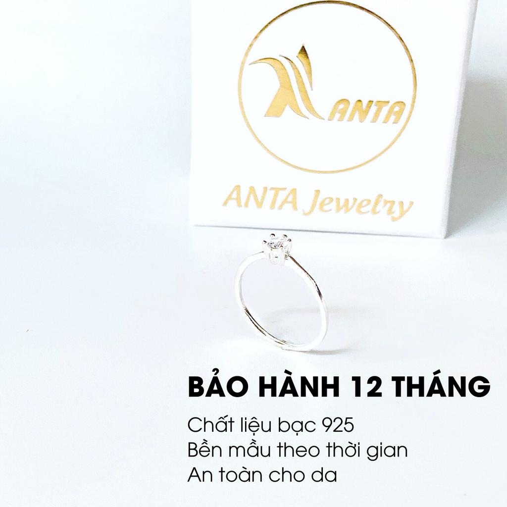 Nhẫn bạc nữ ANTA Jewelry Bud stone round đính đá ATJ9024