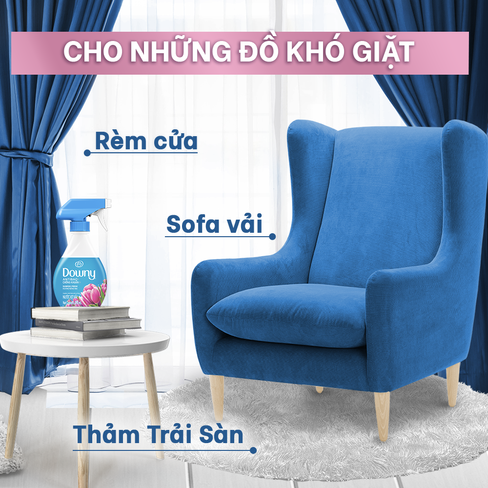 Combo Tiết Kiệm 3 Xịt Vải DOWNY Hương Nắng Mai/Huyền Bí/Đam Mê Chai 370ML x3