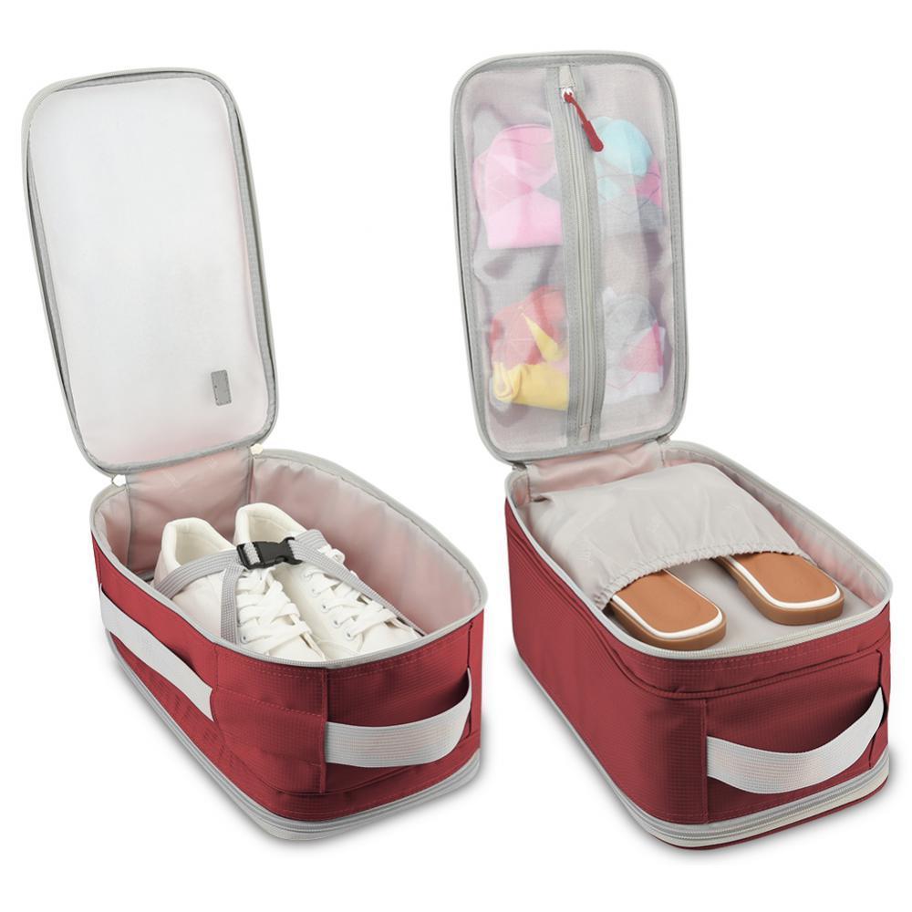 Shoe Bag Waterproof Travel Bag Shoe Organizer Case Holder 3 Pairs of Shoes-Blue