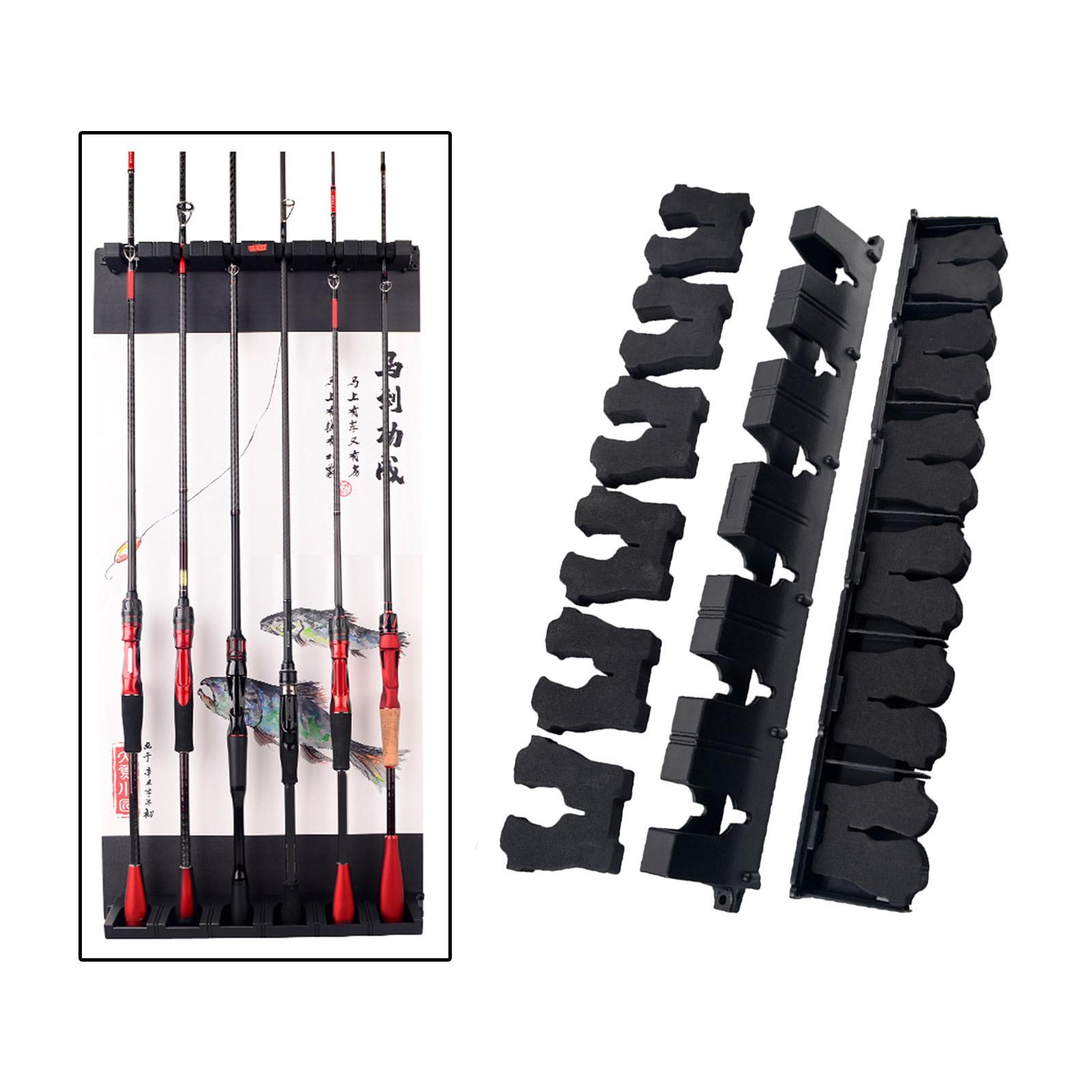 Fishing Rod Rack Stable Wall Mount for Basement Outdoor Shop Boat Stand Organizer